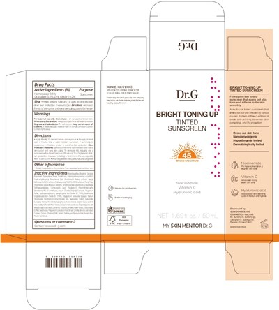 Dr.g Bright Toning Up Tinted Sunscreen_outer Package Box (Dr.g Bright Toning Up Tinted Sunscreen Outer Package Box)